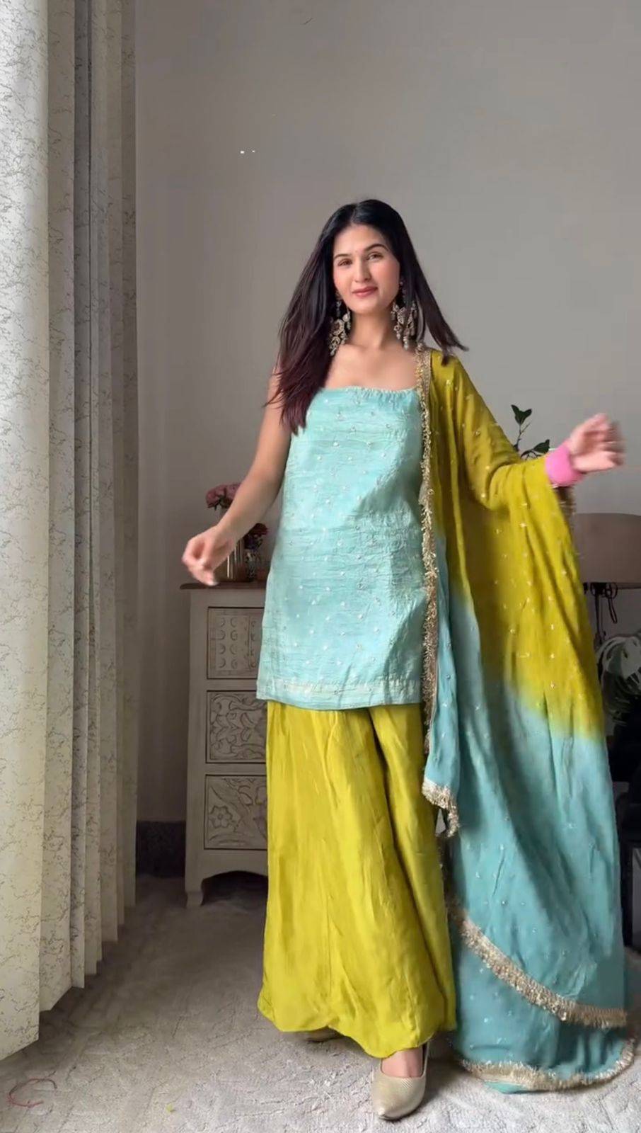 K-5914 by Fashid Ready To Wear Heavy Chinnon Dresses At Wholesale Price